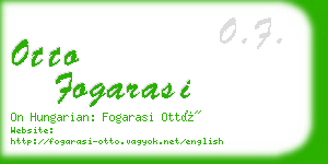 otto fogarasi business card